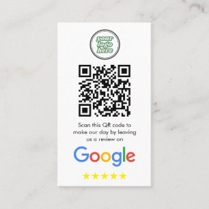 Google Reviews   Business Review Link QR Code Card