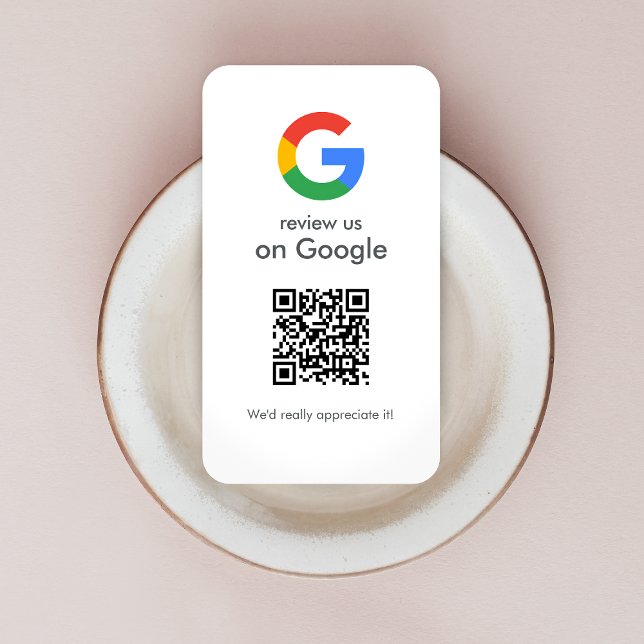 Google Reviews | Business Review Link QR Code Card (Gain Google reviews & grow your business with these editable  rating request business cards.)