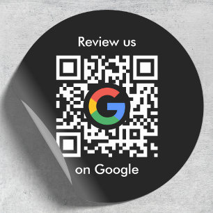 Google Reviews Business Review Link QR Code Classic Round Sticker