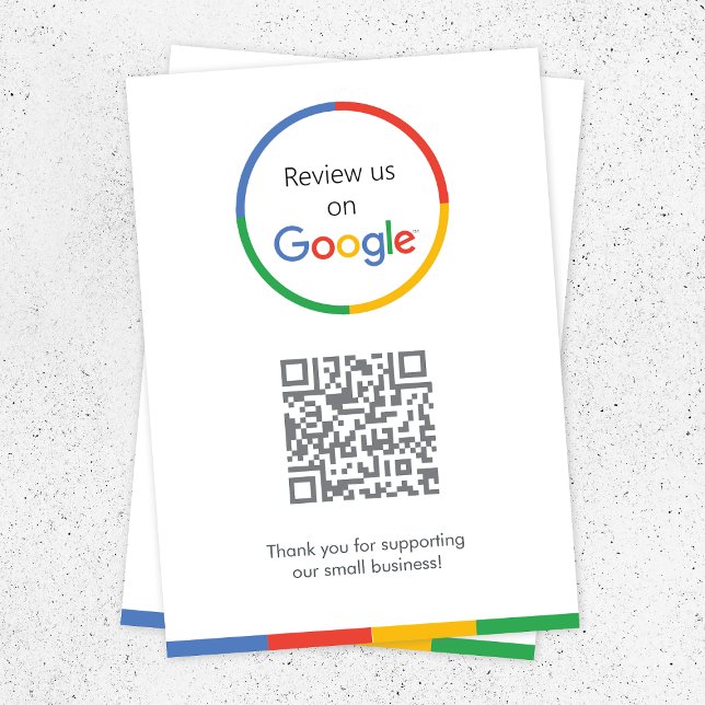 Google Reviews | Business Review Link QR Code Enclosure Card (Gain Google reviews & grow your business with these editable rating request enclosure cards.)