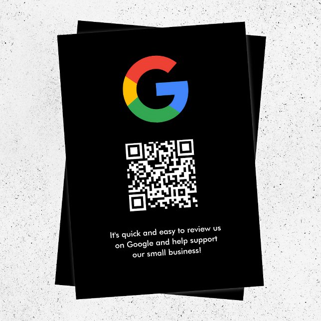 Google Reviews | Business Review Link QR Code Enclosure Card (Gain Google reviews & grow your business with these editable rating request enclosure cards.)