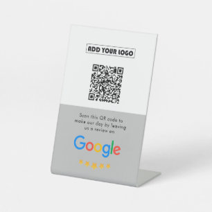 Google Reviews Business Review Link QR Code Pedestal Sign