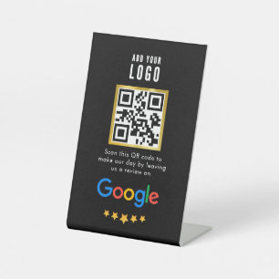 Google Reviews Business Review Link QR Code Pedestal Sign