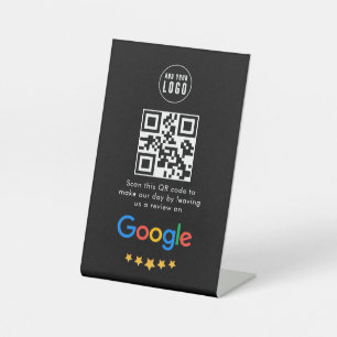 Google Reviews Business Review Link QR Code Pedestal Sign