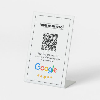 Google Reviews | Business Review Link QR Code Pedestal Sign