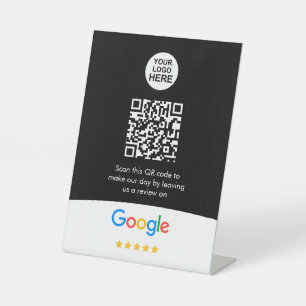 Google Reviews Business Review Link QR Code Pedestal Sign