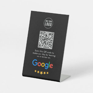 Google Reviews Business Review Link QR Code Pedestal Sign