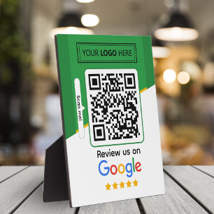 Google Reviews   Business Review Link QR Code Plaque