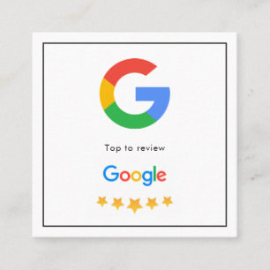 Google Reviews Business Review Square Business Card
