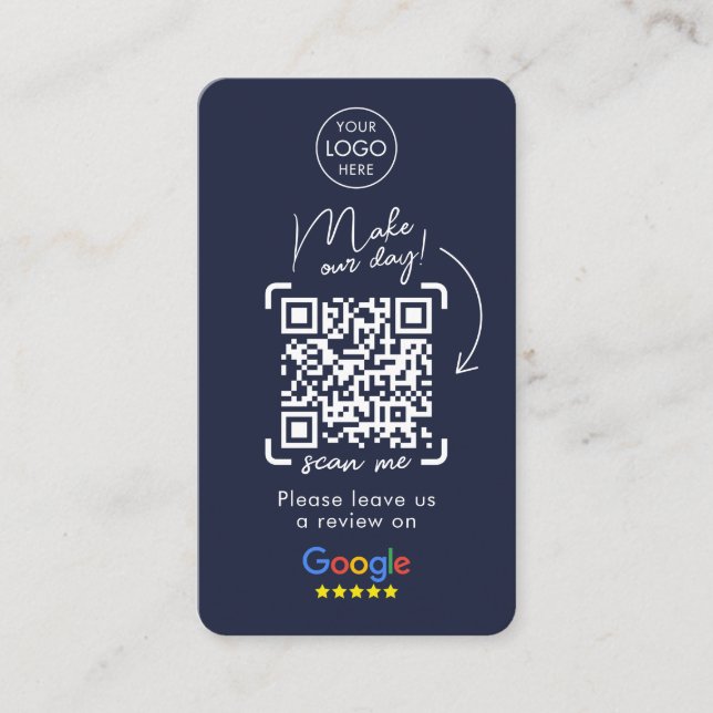 Google Reviews | Business Review Us | QR Code Busi Card (Front)