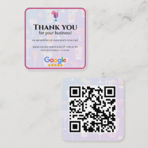 Google Reviews Cocktail Business Review Square Business Card