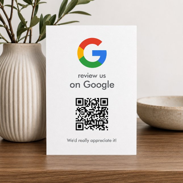 Google Reviews Enclosure Card | QR Code Insert (Gain Google reviews & grow your business with these editable rating request enclosure cards.)