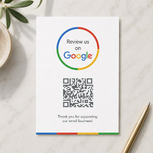 Google Reviews Enclosure Card QR Code Insert