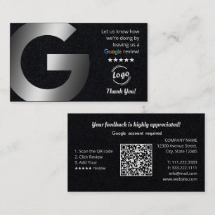 Google Reviews Premium QR Business Card