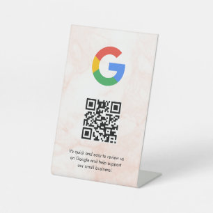 Google reviews qr code tabletop sign