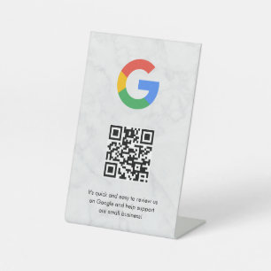 Google reviews qr code tabletop sign