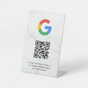 Google reviews qr code tabletop sign
