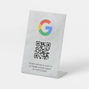 Google reviews qr code tabletop sign