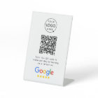 Google Reviews Tabletop Sign | QR Code Pedestal