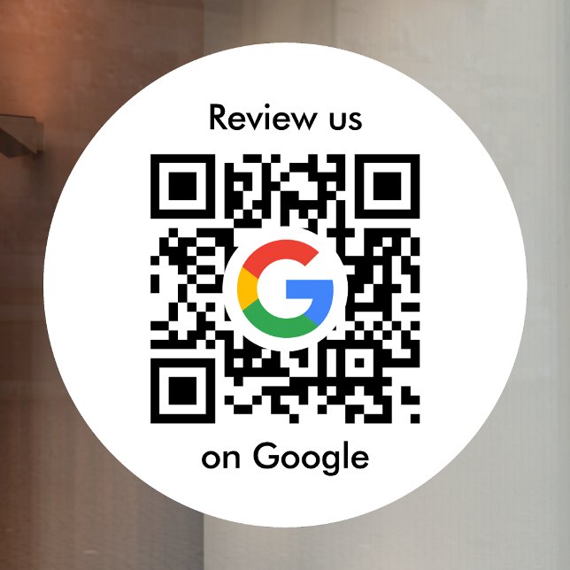 Google Reviews Window Cling | QR Code Vinyl Decal (Creator Uploaded)