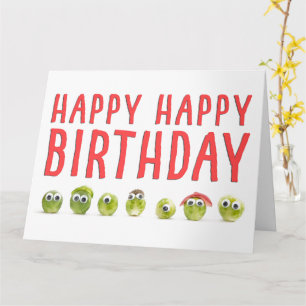 Googly Eyed Sprouts – Fun Birthday for a Friend Card