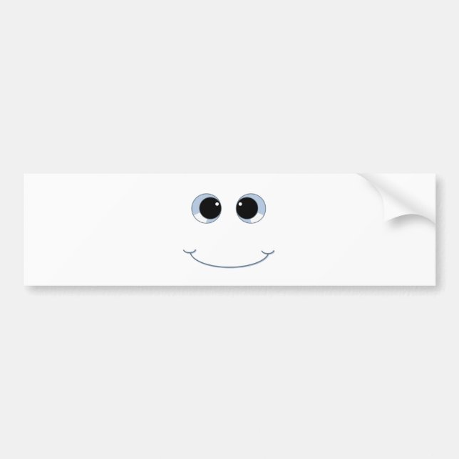 googly eyes face bumper sticker (Front)