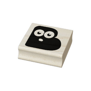 Googly Letter B Rubber Stamp