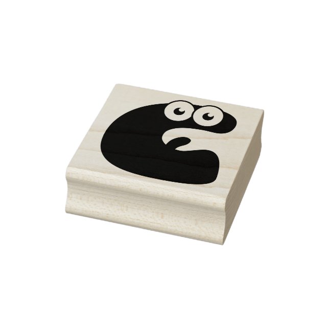 Googly Letter C Rubber Stamp (Stamp)