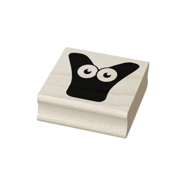 Googly Letter V Rubber Stamp (Stamp)