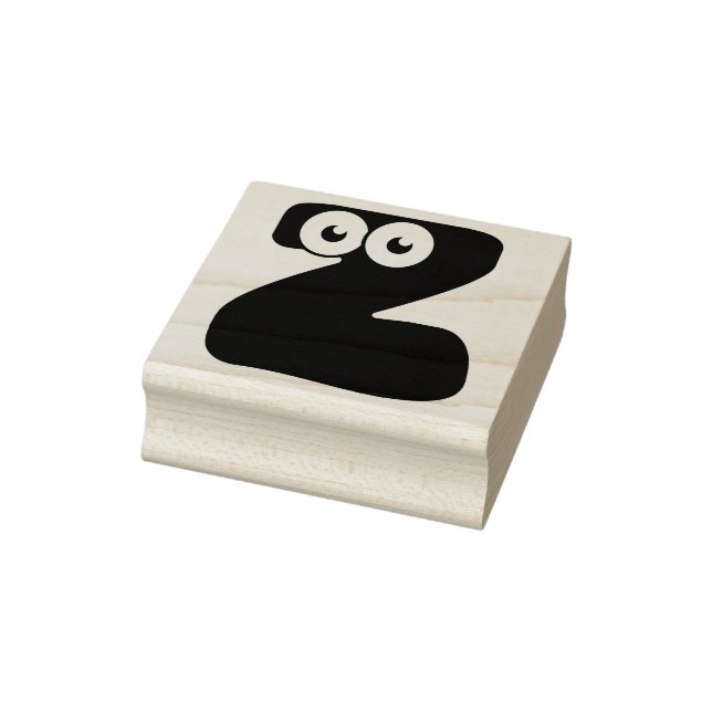 Googly Letter Z Rubber Stamp (Stamp)