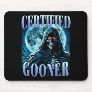 Goon Funny Gooning Meme Skeleton Certified Gooner Mouse Pad
