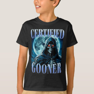 Goon Funny Gooning Meme Skeleton Certified Gooner T-Shirt