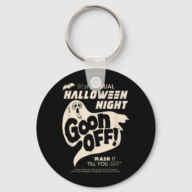 Goon Off Halloween Night Funny Ghost Halloween Key Ring (Front)