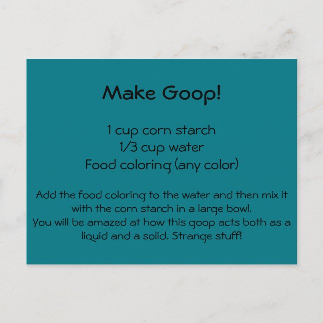 Goop Recipe Postcard (Front)