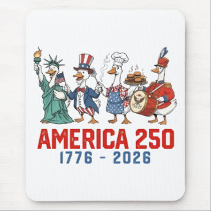 Goose 4th Of July America 250th 1776 2026 Mouse Pad