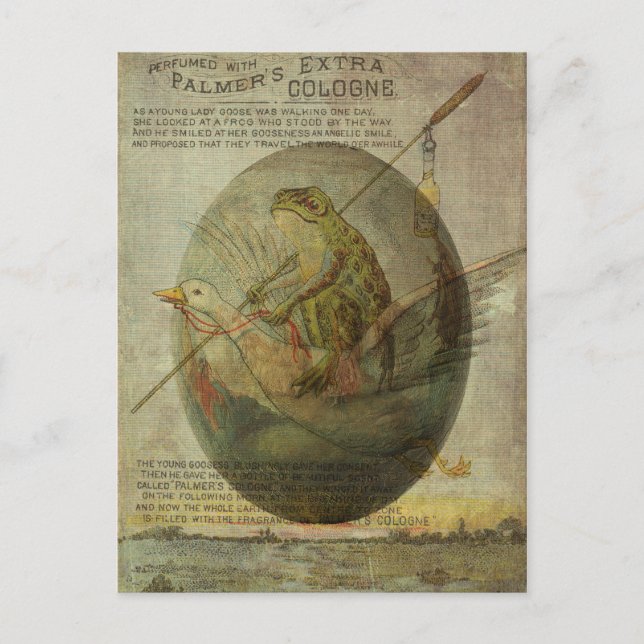 Goose and Frog's Easter Journey Holiday Postcard (Front)