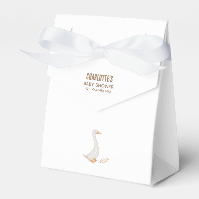 Goose Baby Shower Favour Box (Front Side)