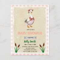 Goose baby shower invitation