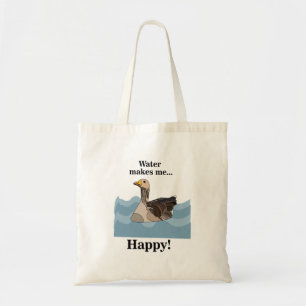 Goose Bird Swimming In Water Birdwatcher Tote Bag