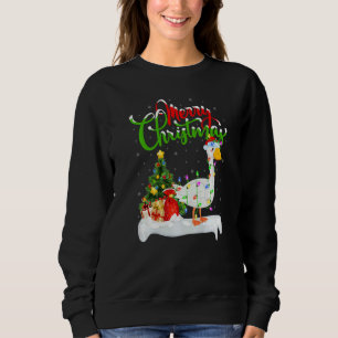 Goose Bird  Xmas Decorations Santa Goose Christmas Sweatshirt