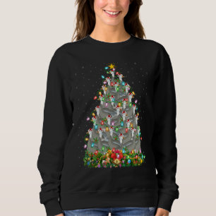 Goose Bird Xmas Lights Santa Goose Christmas Tree Sweatshirt