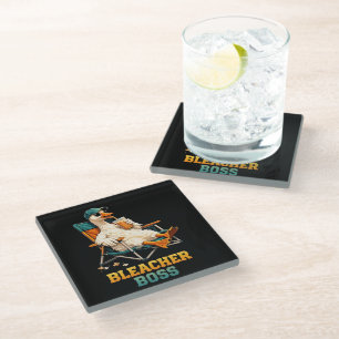 Goose Bleacher Boss Glass Coaster