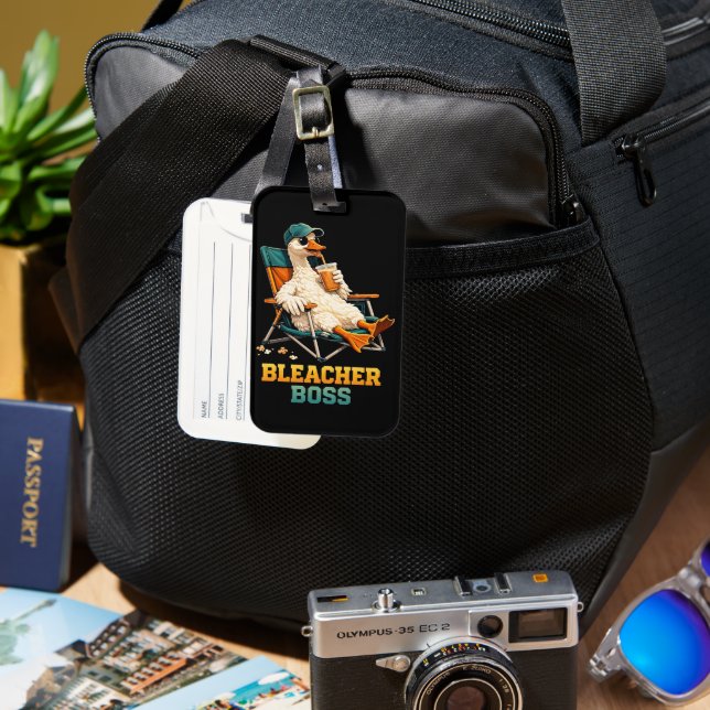 Goose Bleacher Boss Luggage Tag (Front & Back)