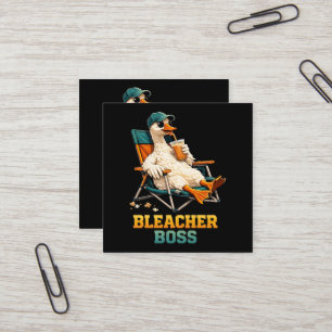 Goose Bleacher Boss Square Business Card