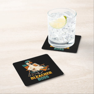 Goose Bleacher Boss Square Paper Coaster