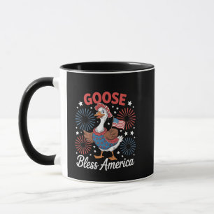 Goose Bless America Goose Bird 4th Of July Mug