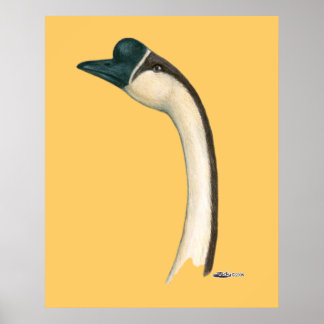 Goose: Brown Chinese Head Poster