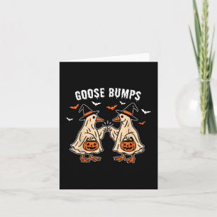 Goose Bumps Duck Pumking Halloween Funny Vintage  Card