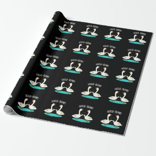 Goose Bumps Funny Animal Pun Dark BG Wrapping Paper