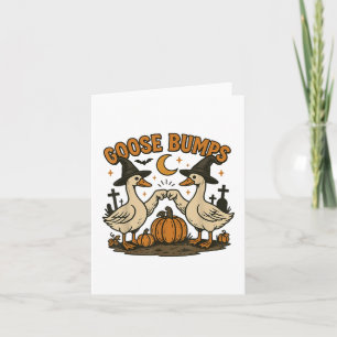 Goose Bumps Goosebumps Funny Geese Fist Bump Hallo Card
